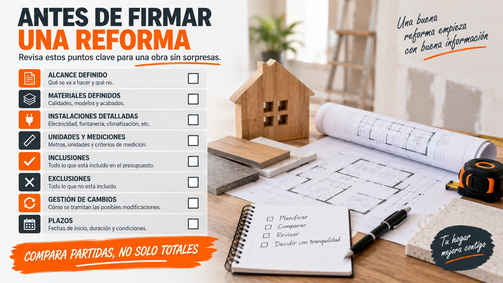 Cómo revisar un presupuesto de reforma