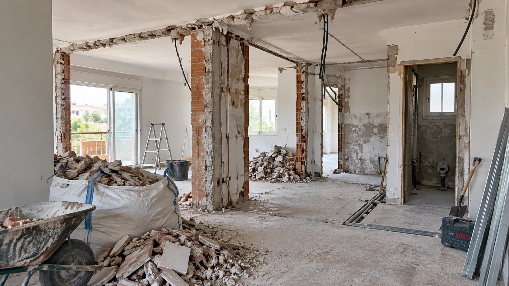 demolicion controlada vivienda reformar Primera fase de demolición de una reforma integral