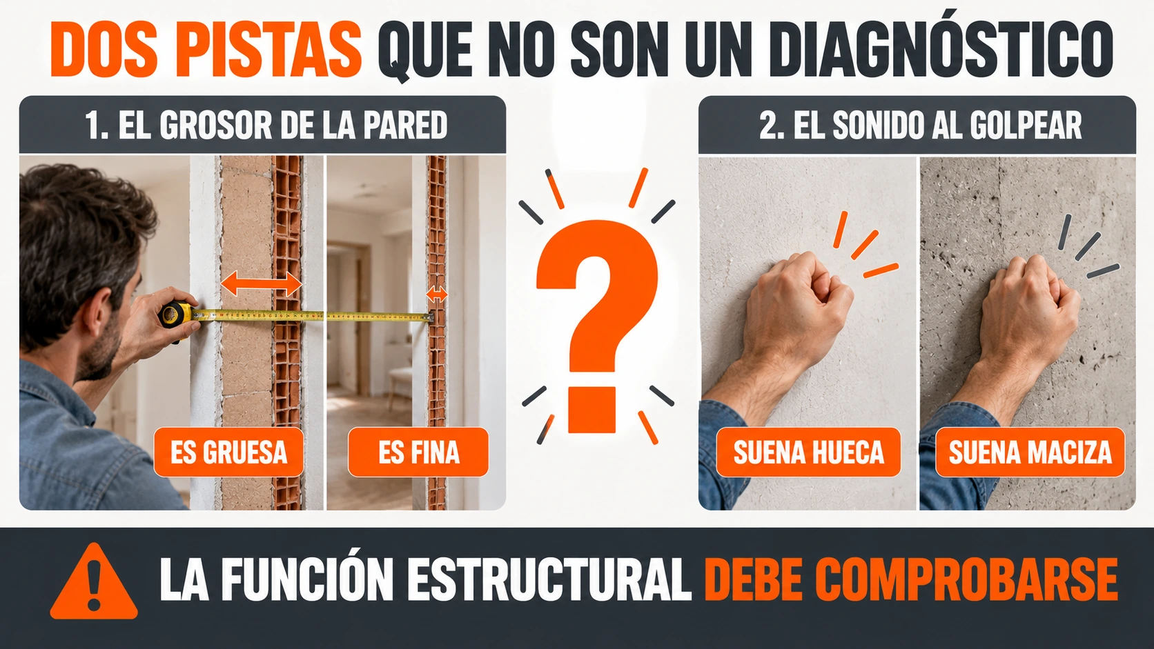 Cómo saber si una pared se puede tirar