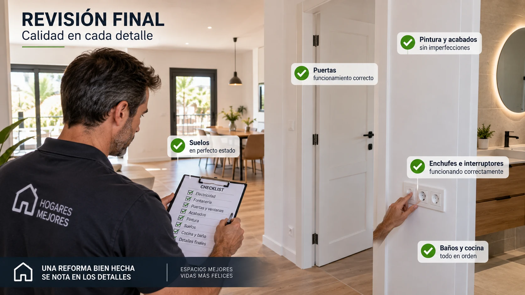 revision final vivienda reformada checklist Revisión final después de una reforma