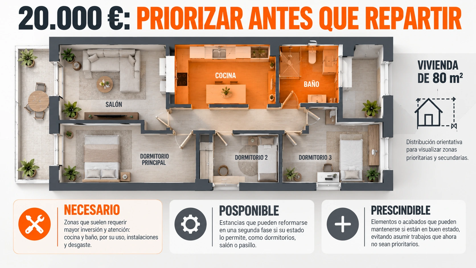 Reforma de vivienda con presupuesto limitado Tenerife